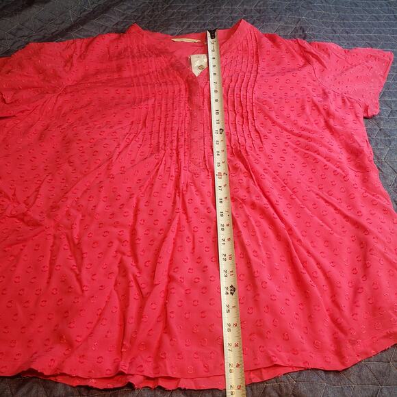 NEW Soft Surroundings Size 3X Lined Offshore Top Blouse in Raspberry Sorbet - Picture 10 of 10
